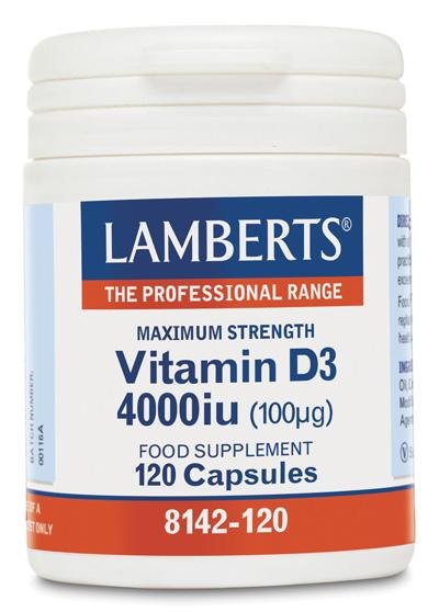 8142 120 Lamberts Vitamina D 4000ui Vitaminas N