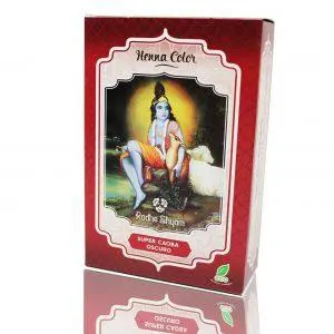 HENNA POLVO SUPER CAOBA OSCURO RADHE SHYAM