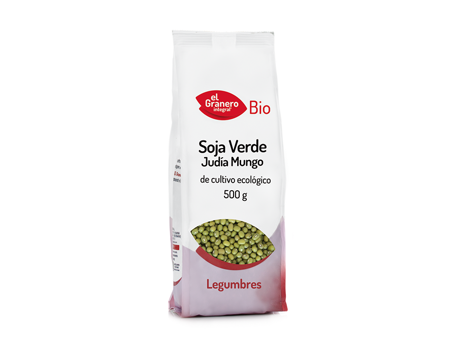 Soja Verde grano Bio 500grs. Judia Mungo El Grane