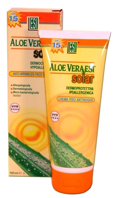 crema solar facial antiarrugas aloe vera fp 15 100 ml esi