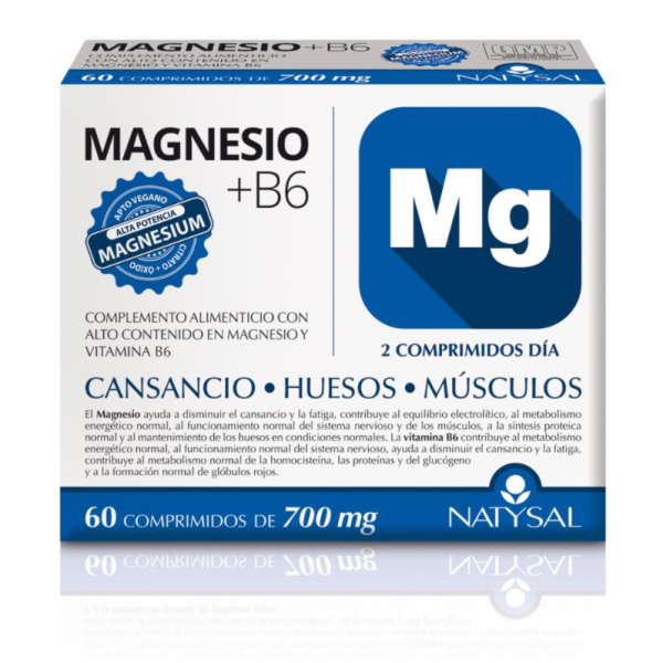 magnesio b6 natysal 60 comprimidos