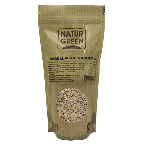 naturgreen semillas de girasol bio 450 g