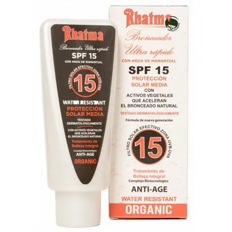 rhatma bronceador ultra rapido spf15 100 ml
