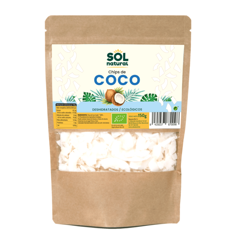 CHIPS DE COCO BIO SRI LANKA 150 GR SOL NATURAL