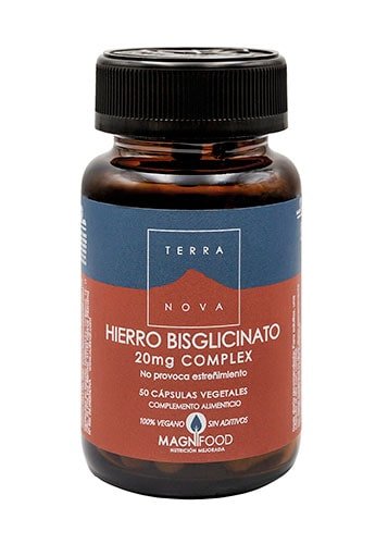 HIERRO BISGLICINATO 20 MG COMPLEX 50 CAPSULAS VEGETALES TERRANOVA min