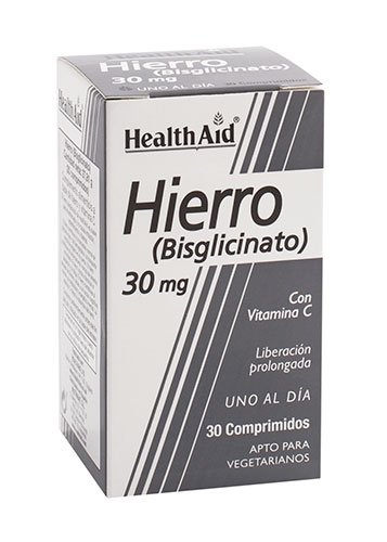 HIERRO BISGLICINATO 30 MG 30 COMPRIMIDOS HEALTHAID min