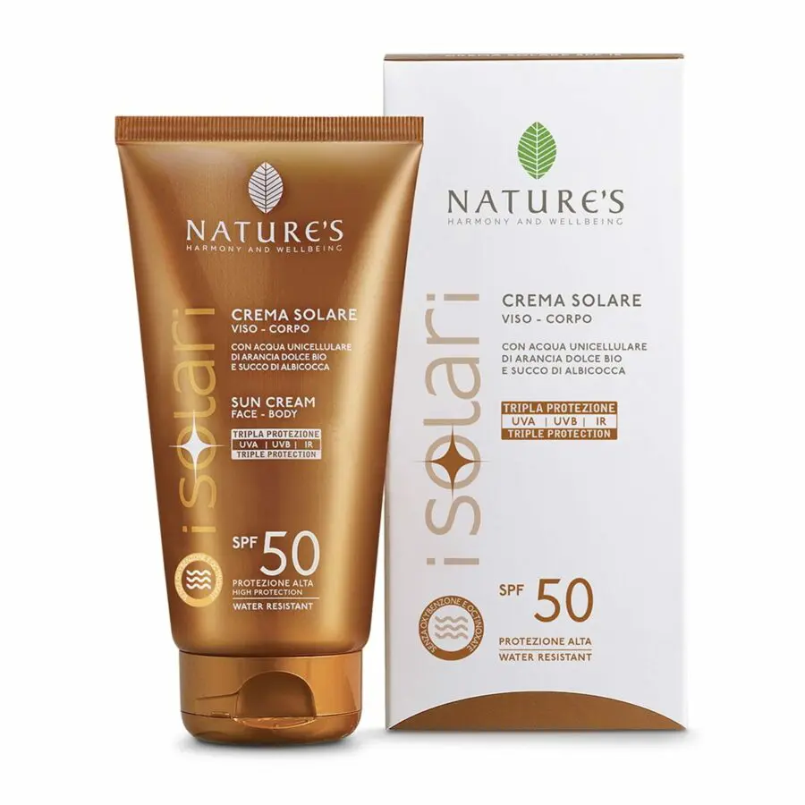 CREMA SOLAR CUERPO Y CARA FPS 50 150ml NATURES min