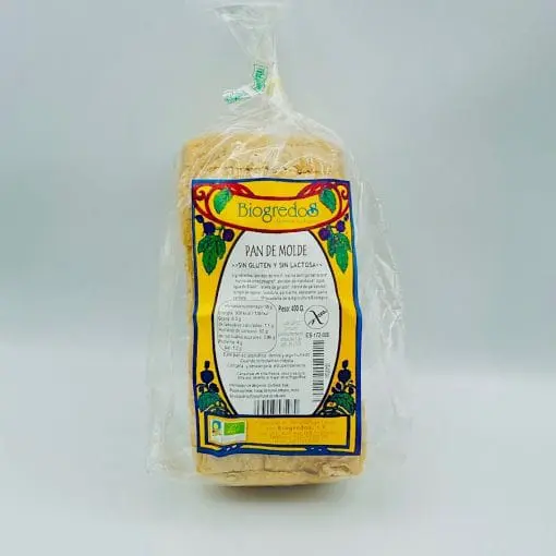 PAN DE MOLDE SIN GLUTEN 400G BIOGREDOS