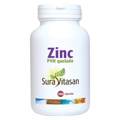 ZINC PVH QUELADO 25MG 100 CÁPSULAS SURAVITASAN
