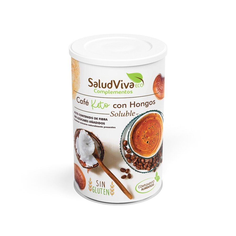 CAFE SOLUBLE KETO CON HONGOS 150 G SALUD VIVA