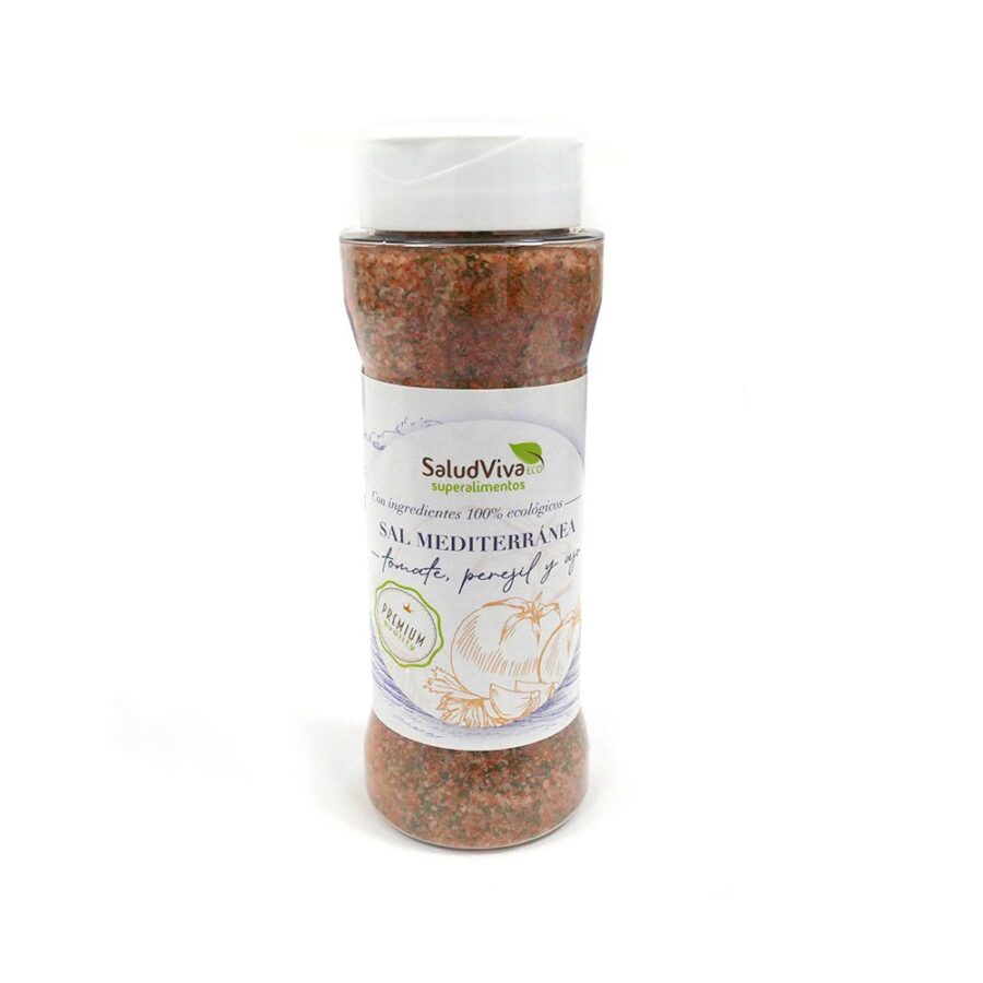 SAL MEDITERRANEA CON TOMATE, PEREJIL Y AJO 160gr SALUDVIVA