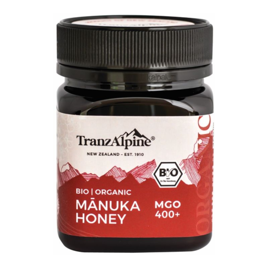 MIEL DE MANUKA BIO MGO 400+ 250G TRAZALPINE