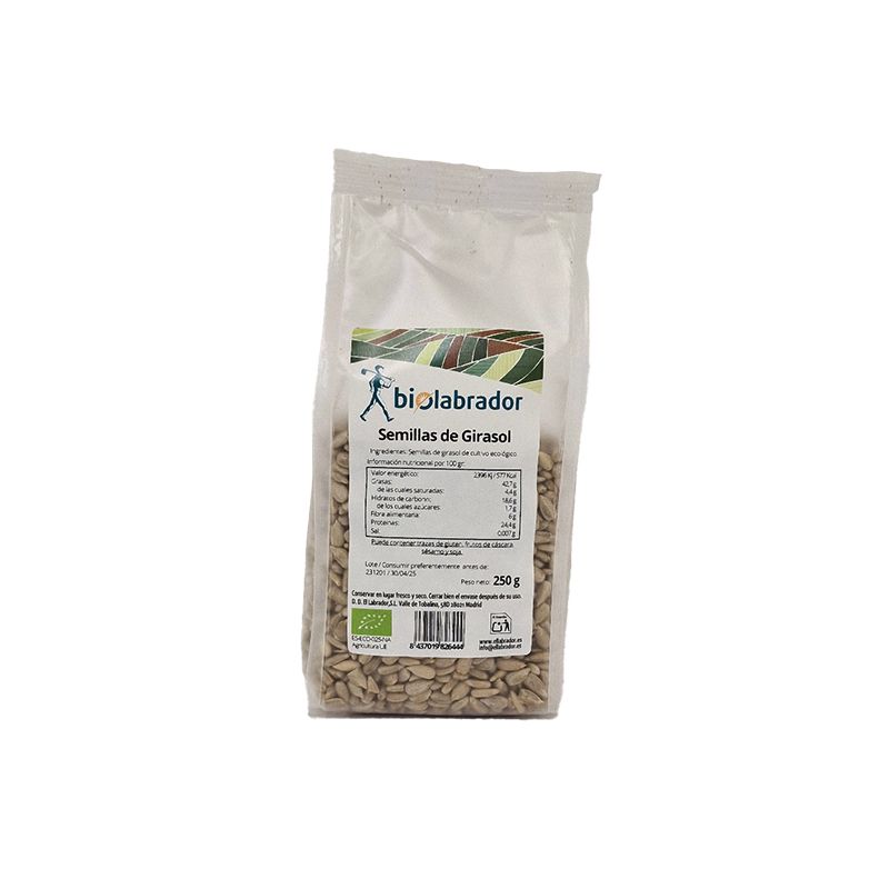 PIPAS DE GIRASOL 250 G BIO BIOLABRADOR