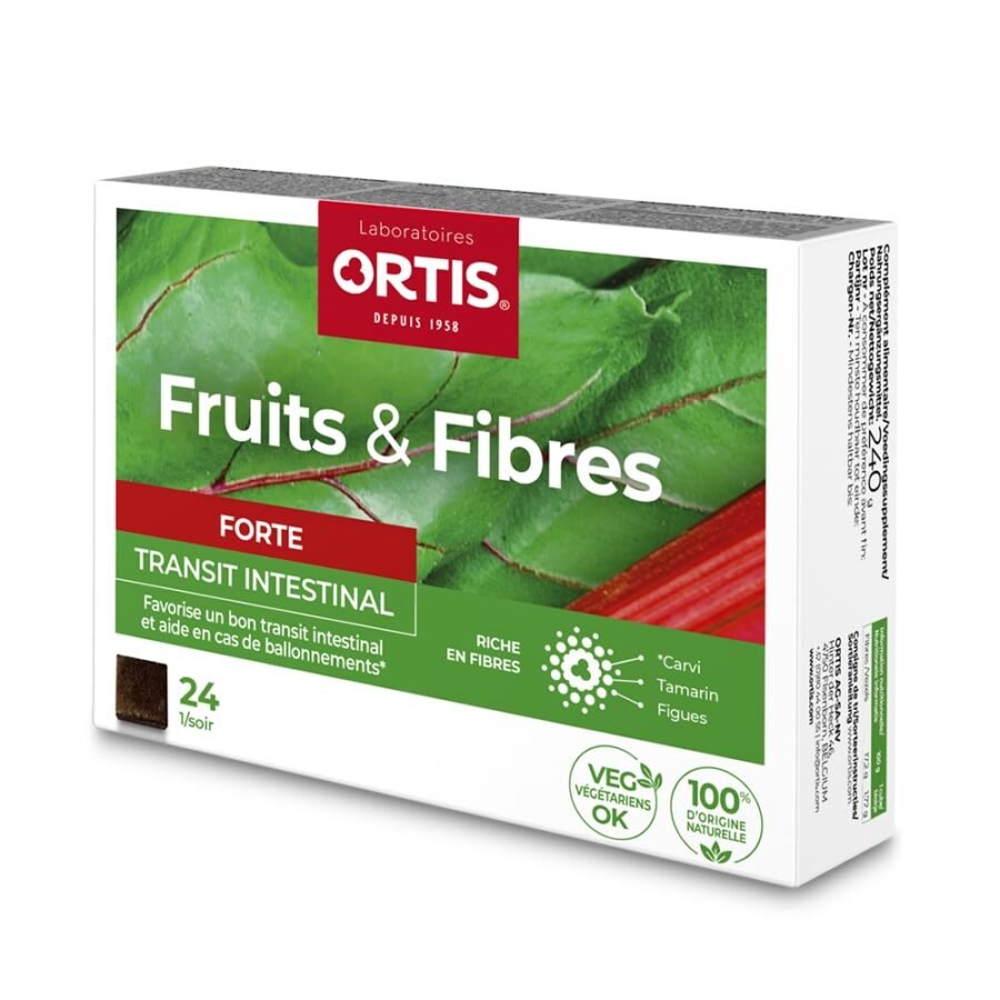 FRUTAS Y FIBRAS FORTE 24 CUBITOS ORTIS